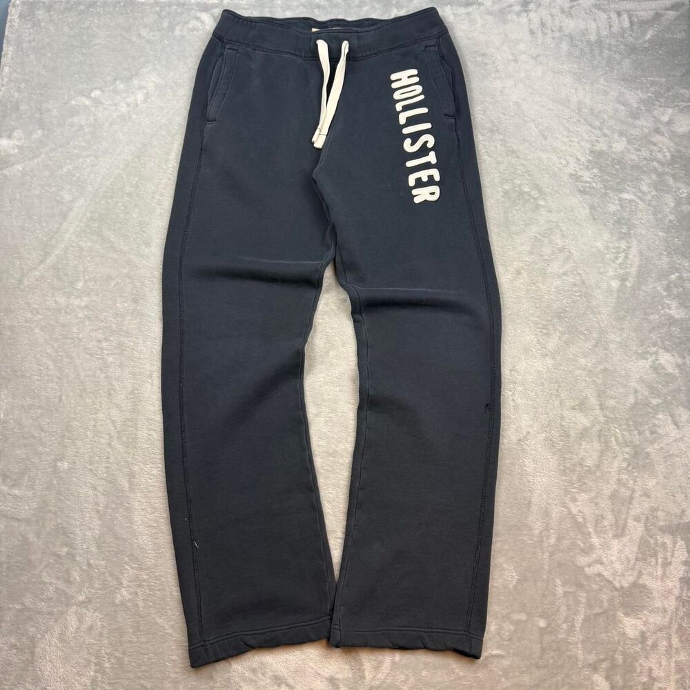 Hollister-co Men's Black and Navy Trousers